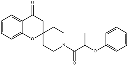 1'-(2-phenoxypropanoyl)spiro[3H-chromene-2,4'-piperidine]-4-one Structure