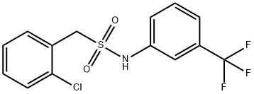 1-(2-chlorophenyl)-N-[3-(trifluoromethyl)phenyl]methanesulfonamide 구조식 이미지