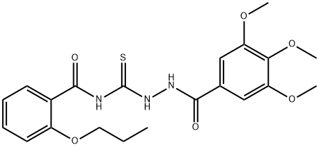 2-propoxy-N-{[2-(3,4,5-trimethoxybenzoyl)hydrazino]carbonothioyl}benzamide 구조식 이미지