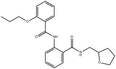 2-propoxy-N-(2-{[(tetrahydro-2-furanylmethyl)amino]carbonyl}phenyl)benzamide Structure