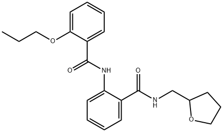 2-프로폭시-N-(2-{[(테트라히드로-2-푸라닐메틸)아미노]카르보닐}페닐)벤즈아미드 구조식 이미지