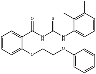 N-{[(2,3-dimethylphenyl)amino]carbonothioyl}-2-(2-phenoxyethoxy)benzamide 구조식 이미지