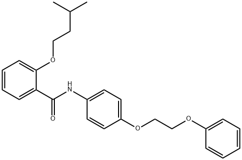 2-(3-methylbutoxy)-N-[4-(2-phenoxyethoxy)phenyl]benzamide 구조식 이미지