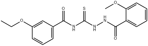 3-ethoxy-N-{[2-(2-methoxybenzoyl)hydrazino]carbonothioyl}benzamide 구조식 이미지