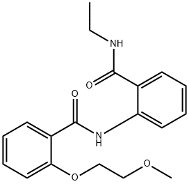 N-{2-[(ethylamino)carbonyl]phenyl}-2-(2-methoxyethoxy)benzamide 구조식 이미지