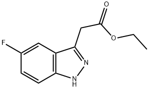 5-fluoro-1H-Indazole-3-acetic acid,ethyl ester Structure