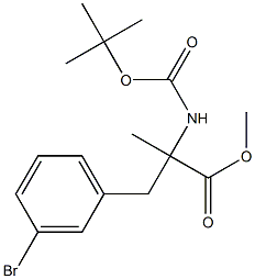 methyl 3-(3-bromophenyl)-2-(tert-butoxycarbonylamino)-2-methylpropanoate Structure