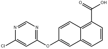 6-(6-chloro pyrimidin-4-yloxy)naphthalene-1-carboxylic acid Structure