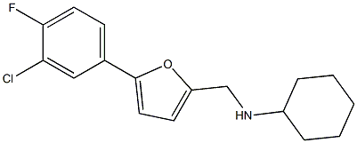 N-[[5-(3-chloro-4-fluorophenyl)furan-2-yl]methyl]cyclohexanamine Structure