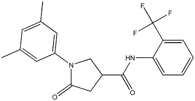 1-(3,5-dimethylphenyl)-5-oxo-N-[2-(trifluoromethyl)phenyl]pyrrolidine-3-carboxamide Structure