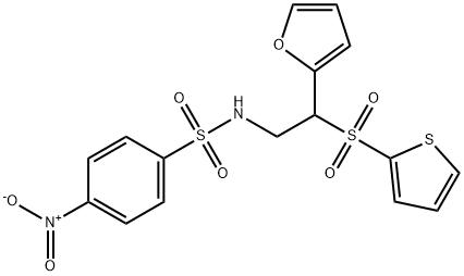 N-[2-(furan-2-yl)-2-thiophen-2-ylsulfonylethyl]-4-nitrobenzenesulfonamide Structure