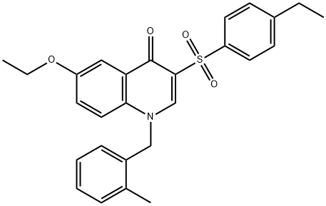 6-ethoxy-3-(4-ethylphenyl)sulfonyl-1-[(2-methylphenyl)methyl]quinolin-4-one Structure