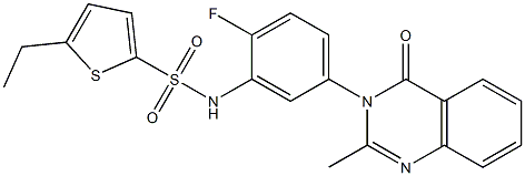 5-ethyl-N-[2-fluoro-5-(2-methyl-4-oxoquinazolin-3-yl)phenyl]thiophene-2-sulfonamide Structure