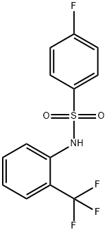 4-fluoro-N-[2-(trifluoromethyl)phenyl]benzenesulfonamide Structure