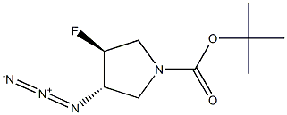 tert-butyl(3S,4S)-3-azido-4-fluoropyrrolidine-1-carboxylate Structure