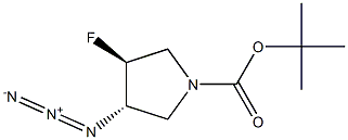 tert-butyl(3S,4S)-3-azido-4-fluoropyrrolidine-1-carboxylate 구조식 이미지