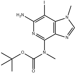 tert-butyl (6-amino-7-iodo-1-methyl-1H-imidazo[4,5-c]pyridin-4-yl)(methyl)carbamate 구조식 이미지