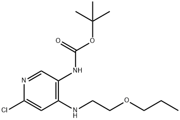 tert-butyl (6-chloro-4-((2-propoxyethyl)amino)pyridin-3-yl)carbamate Structure