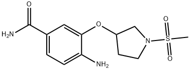 4-amino-3-(1-methanesulfonyl-pyrrolidin-3-yloxy)-benzamide Structure