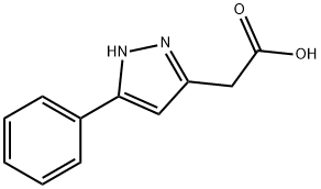 1H-Pyrazole-3-acetic acid, 5-phenyl- 구조식 이미지