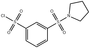 3-(Pyrrolidine-1-sulfonyl)-benzenesulfonyl chloride 구조식 이미지