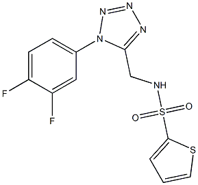 N-[[1-(3,4-difluorophenyl)tetrazol-5-yl]methyl]thiophene-2-sulfonamide Structure