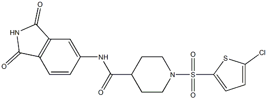 1-(5-chlorothiophen-2-yl)sulfonyl-N-(1,3-dioxoisoindol-5-yl)piperidine-4-carboxamide Structure