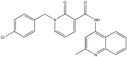 1-[(4-chlorophenyl)methyl]-N-(2-methylquinolin-4-yl)-2-oxopyridine-3-carboxamide Structure