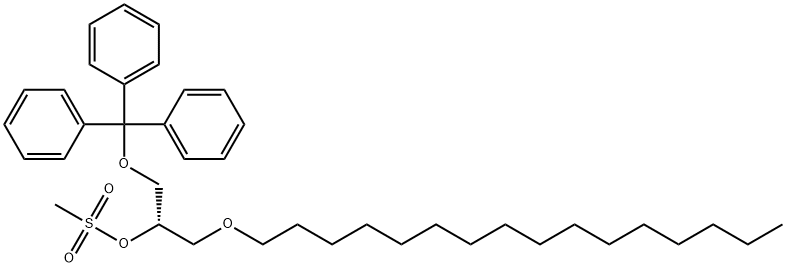 (S)-3-(1-hexadecyloxy)-1-(trityloxy)propan-2-yl methanesulfonate Structure