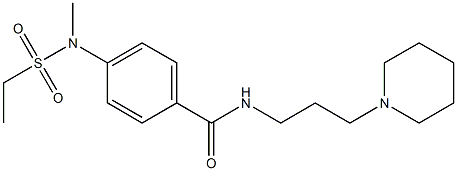 4-[ethylsulfonyl(methyl)amino]-N-(3-piperidin-1-ylpropyl)benzamide Structure