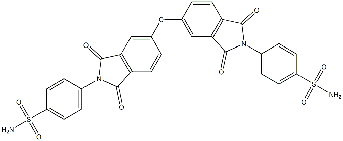 4-[5-[1,3-dioxo-2-(4-sulfamoylphenyl)isoindol-5-yl]oxy-1,3-dioxoisoindol-2-yl]benzenesulfonamide Structure