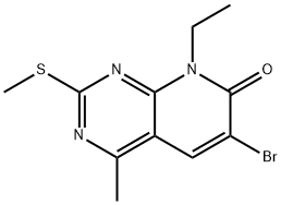 6-bromo-8-ethyl-4-methyl-2-methylsulfanylpyrido[2,3-d]pyrimidin-7-one Structure