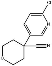 4-(6-CHLOROPYRIDIN-3-YL)TETRAHYDRO-2H-PYRAN-4-CARBONITRILE Structure