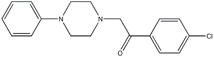 Ethanone, 1-(4-chlorophenyl)-2-(4-phenyl-1-piperazinyl)- Structure
