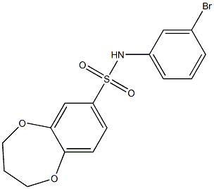 N-(3-bromophenyl)-3,4-dihydro-2H-1,5-benzodioxepine-7-sulfonamide Structure