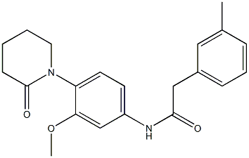 N-[3-methoxy-4-(2-oxopiperidin-1-yl)phenyl]-2-(3-methylphenyl)acetamide Structure