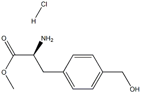 L-4-hydroxymethyl-Phenylalanine methyl ester hydrochloride 구조식 이미지