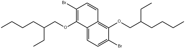 2,6-dibromo-1,5-bis((2-ethylhexyl)oxy)naphthalene 구조식 이미지