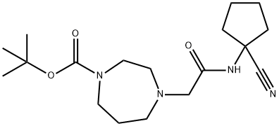 tert-butyl 4-{[(1-cyanocyclopentyl)carbamoyl]methyl}-1,4-diazepane-1-carboxylate Structure