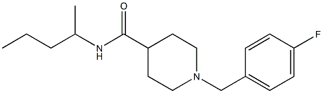 1-[(4-fluorophenyl)methyl]-N-pentan-2-ylpiperidine-4-carboxamide Structure