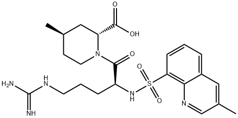 (2R,4R)-4-methyl-1-(((3-methylquinolin-8-yl)sulfonyl)-L-arginyl)piperidine-2-carboxylic acid 구조식 이미지