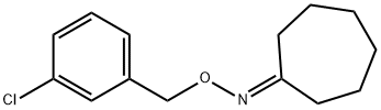 N-[(3-chlorophenyl)methoxy]cycloheptanimine 구조식 이미지