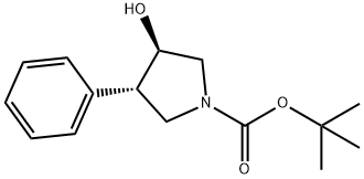 (3R,4S)-tert-Butyl 3-hydroxy-4-phenylpyrrolidine-1-carboxylate 구조식 이미지