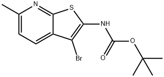 TERT-BUTYL (3-BROMO-6-METHYLTHIENO[2,3-B]PYRIDIN-2-YL)CARBAMATE Structure