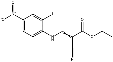 Ethyl 2-Cyano-3-((2-Iodo-4-Nitrophenyl)Amino)Acrylate Structure