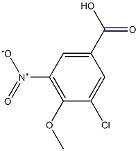 3-Chloro-4-methoxy-5-nitro-benzoic acid Structure