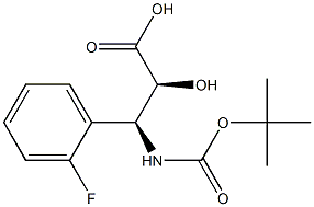 N-(Tert-Butoxy)Carbonyl (2S,3S)-3-Amino-3-(2-fluoro-phenyl)-2-hydroxypropionic acid Structure