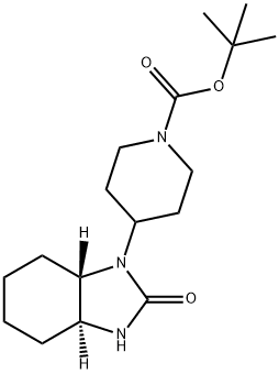 tert-butyl4-((3aS,7aS)-2-oxooctahydro-1H-benzo[d]imidazol-1-yl)piperidine-1-carboxylate Structure