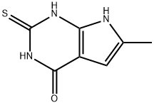 6-METHYL-2-MERCAPTO-7H-PYRROLO[2,3-D]PYRIMIDIN-4-OL 구조식 이미지