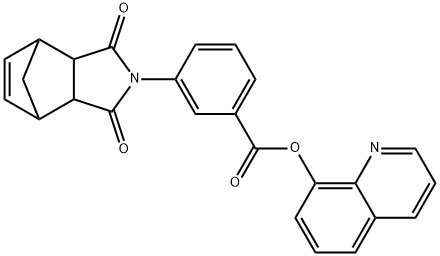 quinolin-8-yl 3-(1,3-dioxo-1,3,3a,4,7,7a-hexahydro-2H-4,7-methanoisoindol-2-yl)benzoate Structure